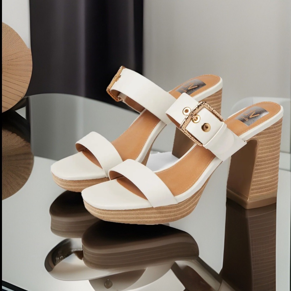 Dolce Vita Buckle Detailed Platform Sandals Gold Buckles Sexy Block Heel Sandals